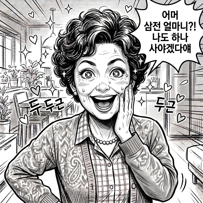 아줌마 지수 탐욕 캐릭터 만화