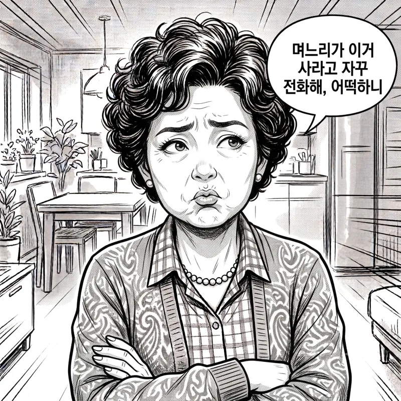 아줌마 지수 평온 캐릭터 만화