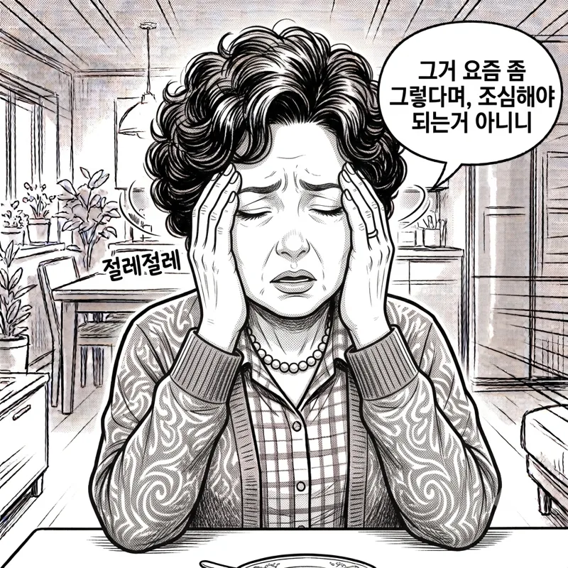 아줌마 지수 공포 캐릭터 만화
